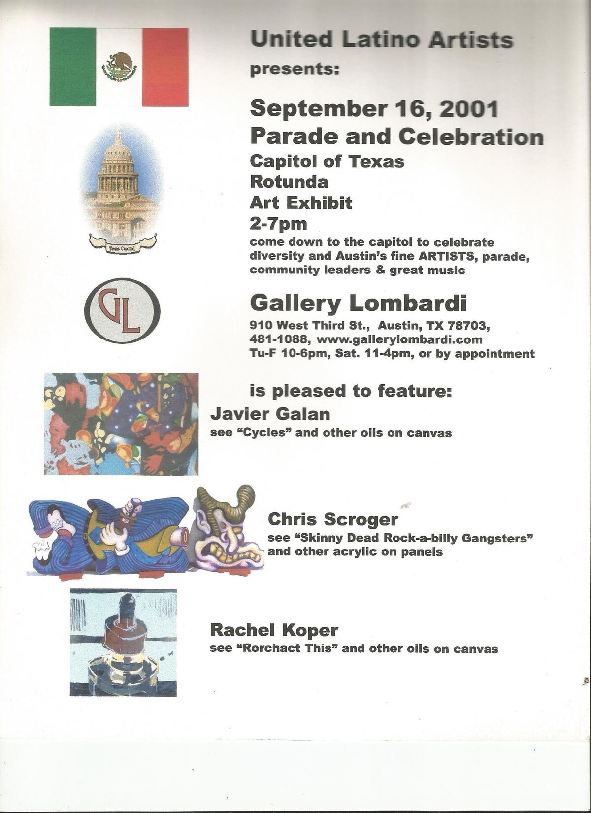 2001 — United Latino Artists / Gallery Lombardi feature